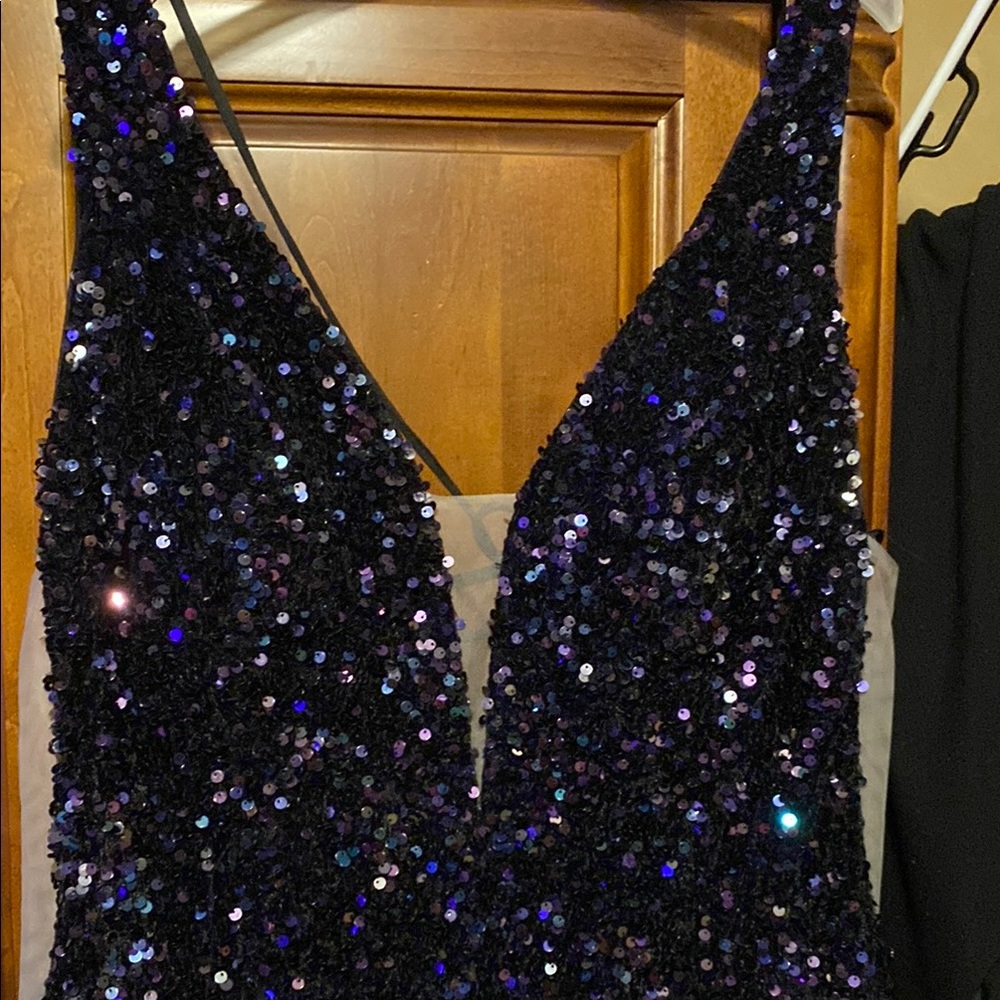Stunning Sequin Black Prom Dress
